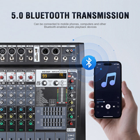 Gooermi DMT8 350W Mixeur audio amplifié 8 canaux avec amplificateur de réverbération 99DSP et USB