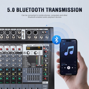 Gooermi DMT8 350W 8 kanallı ses Powered mikser karıştırma amplifikatör yankı Amp 99DSP <span class=keywords><strong>W</strong></span>/ USB - Product Image 3