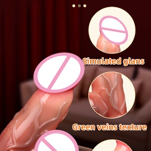 FAAK Realistic Short Big <b>Dildo</b> Vibrator 10 Speed Soft Silicone G-Spot Stimulation Female Masturbator Sex Toys for Women Couples - Product Image 5