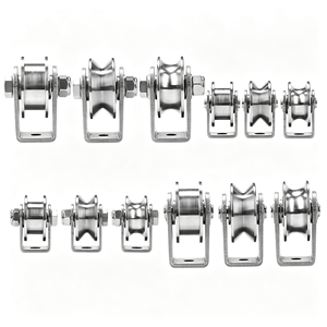 Rouleau de portail robuste à gorge en V avec roulement double scellé et support en acier galvanisé pour extérieur, certifié CE, OEM disponible - Product Image 1