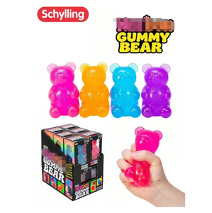   Jouet Squishy Oursons Gommeux - Rétro Kawaii Transparent Gelée Sensoriel Anti-Stress Doux Silicone TPE Plastique - Product Image 1