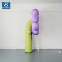 Modèle de fleur gonflable personnalisé violet, décoration florale gonflable pour centre commercial, scène, lieu touristique extérieur, camping, événement, ornement