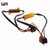 Yeasion - Decodificador LED H7 de alta resistencia para automóviles y motocicletas, cable de cancelación de errores, resistencia de carga, adaptador para faros antiniebla