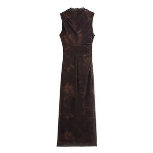 Vestido Midi de Verano para Mujer, Diseño Vintage, Textura Sedosa, Sin Mangas - Product Image 3