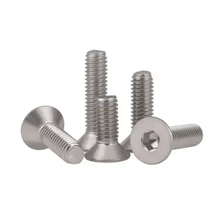 DIN 7991 Stainless Steel 316 304 A2 70 Flat Head Hexagon Socket Machine Allen Screws CSK bolts