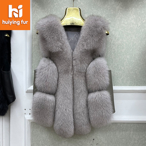 Wholesale Real Fox Fur Vest <strong>Women</strong> Winter Fashion Warm Fluffy Sleeveless Waistcoat Luxury Natural Thick Comfortable Coat - Product Image 1