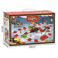 Set de Tren Eléctrico Navideño de 262 Piezas, Vías de Tren Flexibles para Armar, Juguete con Luz para Niños, Regalo Educativo de Navidad