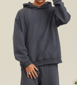 Nuove felpe <span class=keywords><strong>con</strong></span> <span class=keywords><strong>cappuccio</strong></span> personalizzate <span class=keywords><strong>con</strong></span> stampa 3D 440 Gsm cotone <span class=keywords><strong>grigio</strong></span> <span class=keywords><strong>scuro</strong></span> <span class=keywords><strong>con</strong></span> <span class=keywords><strong>cappuccio</strong></span> - Product Image 3