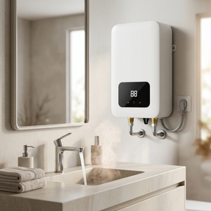 Chauffe-eau instantané sans réservoir à écran tactile pour douche, 3,5-7,5 kW, alimentation en eau chaude centralisée multipoints, puissance réglable (5 - Product Image 4