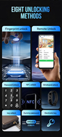 Nouvelle conception de serrure de porte intelligente numérique à empreintes digitales WiFi Tuya TTLock APP avec contrôle à distance pour porte en bois avec stockage dans le cloud