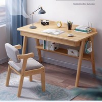 Escritorio Moderno Minimalista de Madera Maciza, Escritorio Simple para Computadora/Escritura/Estudio, Modelo 888, Combinación Libre para Primaria/Secundaria