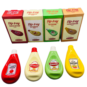 <strong>Creative</strong> Tomato Shaped Ceramic <strong>Plate</strong> for Soy Sauce Salad Dressing &amp; Seasoning for Parties &amp; Table Decoration - Product Image 1