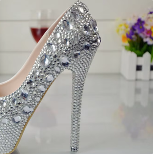 BS001 14cm tacco estate nuova moda Sexy <span class=keywords><strong>scarpe</strong></span> da <span class=keywords><strong>donna</strong></span> diamanti tacchi alti impermeabile a spillo croce legata <span class=keywords><strong>scarpe</strong></span> da <span class=keywords><strong>sposa</strong></span> <span class=keywords><strong>sposa</strong></span> - Product Image 4