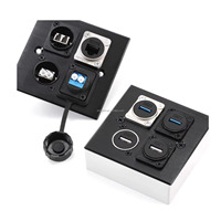 Connecteur USB 3.0 modulaire traversant en alliage de zinc pour montage sur panneau, sortie de transmission de données, connecteur USB Type D 12V