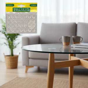 Pads antidérapants ronds en caoutchouc transparent autocollants de 14 mm pour table en verre - Product Image 3