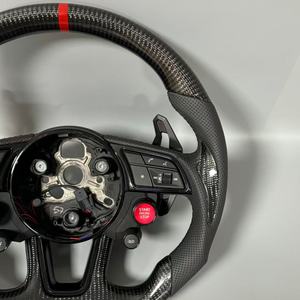 Volant en carbone <span class=keywords><strong>S</strong></span>-<span class=keywords><strong>Line</strong></span> avec bouton de démarrage pour <span class=keywords><strong>Audi</strong></span> Q8 SQ8 A3 8v A4 B8 B9 <span class=keywords><strong>A5</strong></span> A6 C7 A7 S3 S4 RS3 RS5 RS7 RS6 C8 - Product Image 3