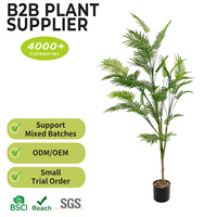 Palmier artificiel en plastique durable, vert émeraude, 140 cm, résistant aux UV, écologique et léger, idéal pour les bureaux et salles de réunion (vente en gros)