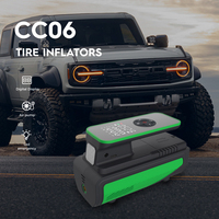 Compresseur d'air de voiture portable sans fil en plastique 12V 150 PSI avec manomètre numérique et arrêt automatique pour le contrôle de la pression des pneus