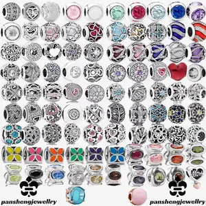 Fit The Original IPandoraer Hot 925 Sterling Silver Sparkling Colorful Round Charm Bead Bracelet Jewelry Gift