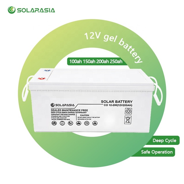 Lead Acid Batterie Gel 12v 100ah 200ah 250Ah 300ah Solar Energy Deep Cycle Gel Batteries for Solar System