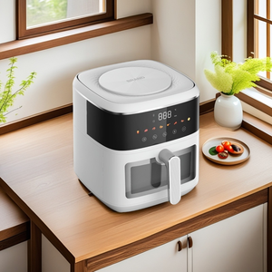 Freidora <span class=keywords><strong>de</strong></span> Aire Digital Inteligente sin Aceite <span class=keywords><strong>de</strong></span> 5.5L con Pantalla Visual <span class=keywords><strong>de</strong></span> Vidrio - Product Image 3