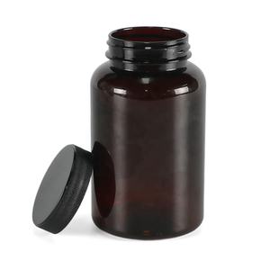 200ml Vide Brun PET Capsule Bouteille Supplément Emballage Pilule Conteneurs Tablette Bouteilles Bouchon À Vis - Product Image 4