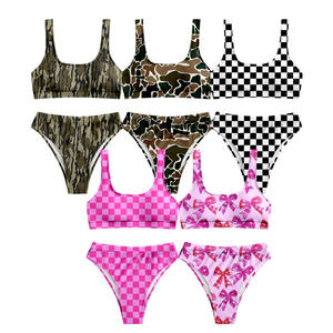 Preorder 2025 mujeres adultas al por mayor camuflaje arcos estampado ropa playa <span class=keywords><strong>Mama</strong></span> 2 uds caza trajes de baño conjuntos de natación - Product Image 1