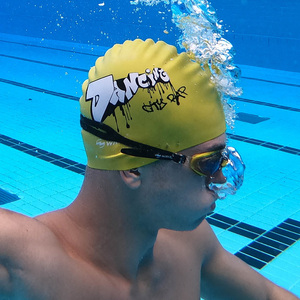 <span class=keywords><strong>Bonnet</strong></span> <span class=keywords><strong>de</strong></span> <span class=keywords><strong>bain</strong></span> en silicone amusant pour femmes, à longs cheveux, qui brille dans le noir, pour la compétition - Product Image 4