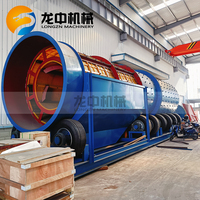 Peralatan Tambang Emas Rotary Scrubber untuk Memisahkan Emas dan Berlian dari Pasir Sungai Aluvial, Trommel Scrubber Pencuci