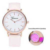 Genève dames échelle simple température changement de couleur montre étudiant couple montre à quartz femme