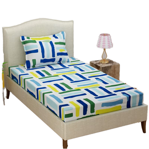 Cotton Customized Colors 4-Piece Hotel Quality Bed Sheet Set with <b>Flat</b> Fitted Sheets & Pillowcase 200TC Massage Feature - Product Image 1
