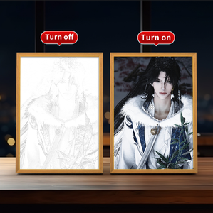 <span class=keywords><strong>Anime</strong></span> Poster Night Light LED 3 colores Marco de fotos de madera Lámpara para decoración de dormitorio Marco de fotos con luz Led - Product Image 5