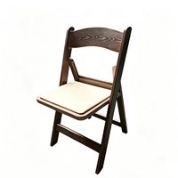 Chaise pliante Wimbledon en résine imitation bois pour événements, mariages et locations en gros