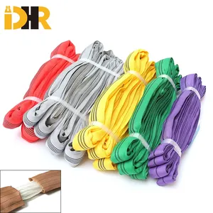 Nhà Máy Tùy Chỉnh Nhiệm Vụ Nặng Nề 1T 2T 3T 4T 5T 6T 8T 10T 12T Polyester Vô Tận Vòng Sling Webbing Cho Hàng Hóa Nâng