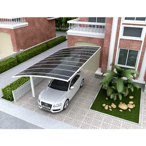 Araba liman park alüminyum Metal Solid katı garajlar, kanopiler ve Carports polikarbonat yanları açık garaj