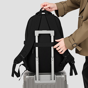 Laptop <b>Backpack</b> Large Capacity 20-35L With Usb Port For Business Travel Unisex Solid Color Design - Product Image 3