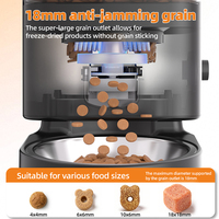 Comedero Inteligente para Mascotas de Plástico Resistente de 4L, Dispensador Automático de Alimentos para Perros y Gatos con Doble Salida, Pantalla LCD y Control de Porciones Programable