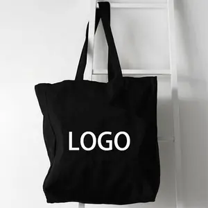 Cotton Tote Shopping Bag Wholesale Promotional Custom Logo Printing Organic Grocerie Shopping Bulk 100% Cloth Canvas Tote Cotton Bag
