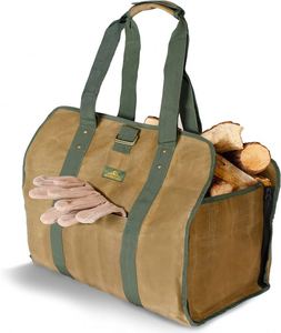 Sac de transport pour bois de chauffage de haute qualité, échantillon gratuit, pour le camping, les barbecues et les accessoires de poêle à bois, fabriqué en Oxford. - Product Image 1