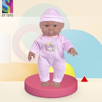 SY African Reborn vinilo negro lindo bebé muñeca modelo de moda 12 pulgadas Material de goma suave muñecas silicona grasa muñecas niño juguete