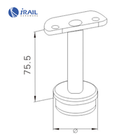 Raccord de balustrade en acier inoxydable pour balustrade d'escalier et de balcon