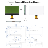 Modules graphiques LCD COG à faible coût 2,9'' 128x64 pour téléphones mobiles, téléviseurs LED et écrans