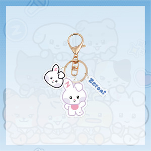 Vente en gros Spot Zerobaseone Porte-clés et pendentif de sac en acrylique imprimé UV motif dessin animé, accessoires de mode, souvenirs et cadeaux - Product Image 3