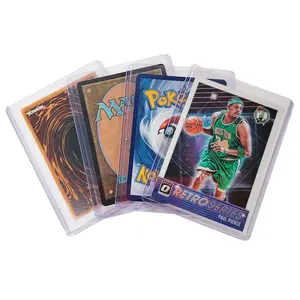 Premium PVC üst yükleyici plastik kart tutucu 35PT Toploaders beyzbol futbol basketbol spor kartları için 3x4