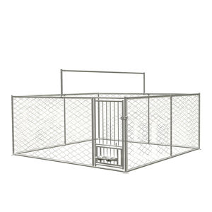 Grand enclos extérieur pour chien, <span class=keywords><strong>cage</strong></span> à chien robuste avec clôture, parc pour chien avec couverture imperméable et protection UV, 118x118x60 pouces - Product Image 3