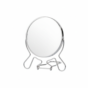 Specchio da Toeletta Rotondo da 8 Pollici con Bordo in Metallo per Arredamento Casa e Uso in Bagno - Product Image 2