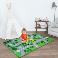 Remplissage en mousse à mémoire de forme, tapis en polyester de style dessin animé, rembourrage pour aire de jeux pour enfants, facile à nettoyer, mousse épaisse, tapis de sol pour bébé