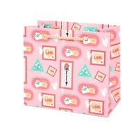 Groothandel Mini Lover Gift Verpakkings Tassen Voor Kleding Winkelen Aangepaste Logo Eco-vriendelijke Roze Valentijnsdag Cadeautassen Met Handvat