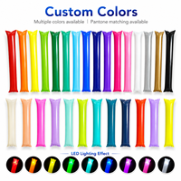 Bâtons lumineux LED pour supporters, bâtons lumineux pour concerts, soirées, festivals, logo personnalisé, 5 couleurs, fonctionnant sur piles