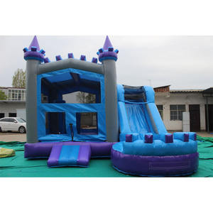 Ensemble de château gonflable : comprend un petit château, une glissoire et un trampoline ; Conçu de manière intelligente avec une utilisation optimale de l'espace. - Product Image 1